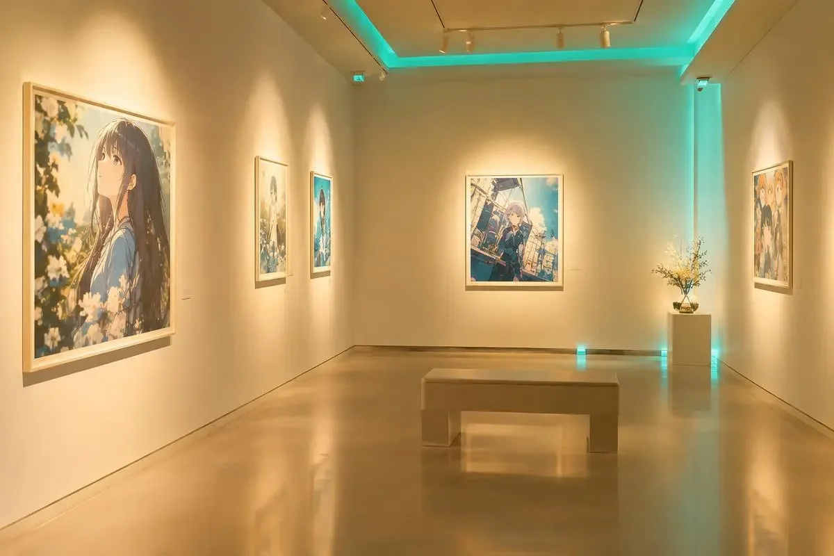 上海《冰上女皇的日常》原画展现场环境图